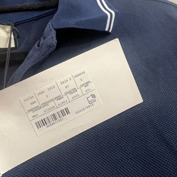 Gucci Men's SS21 Long Sleeves Autumn Blue Polo Shirt 573268 XXL NWT - Picture 10 of 14